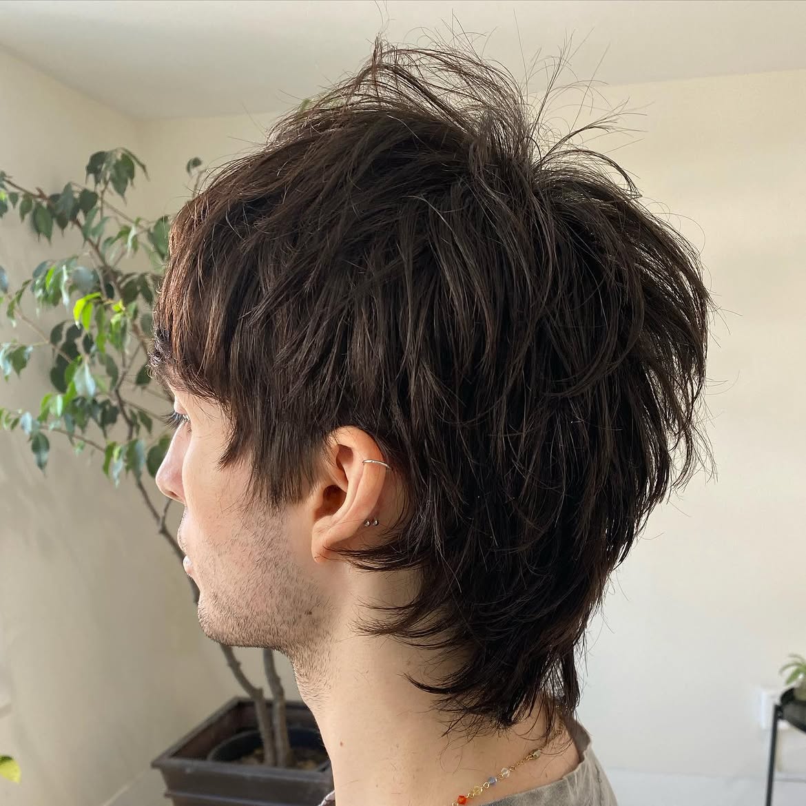 25. Messy Wolf Mullet with Wispy Nape