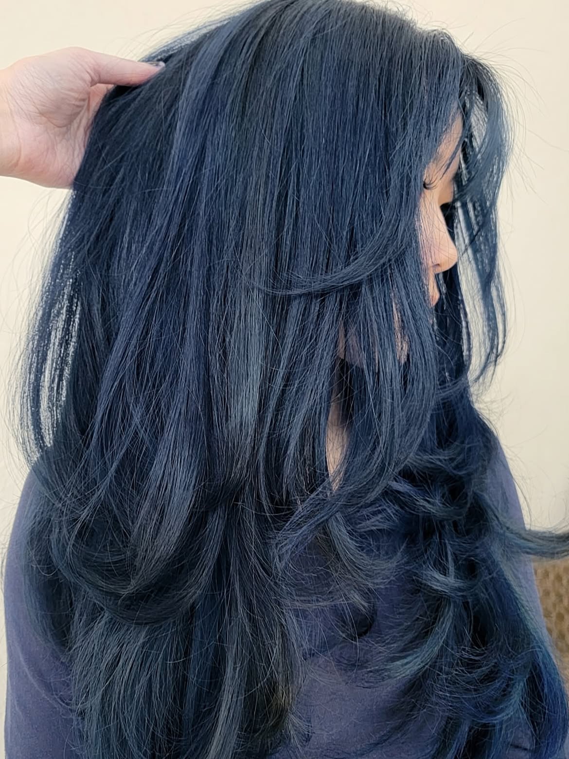 29. Midnight Blue Layered Waves