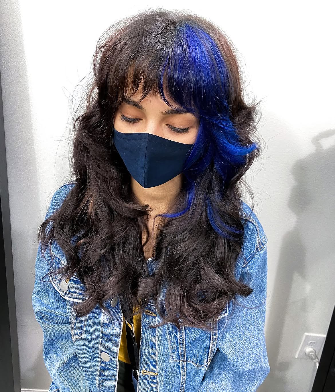 26. Midnight Blue Pop Fringe Shag
