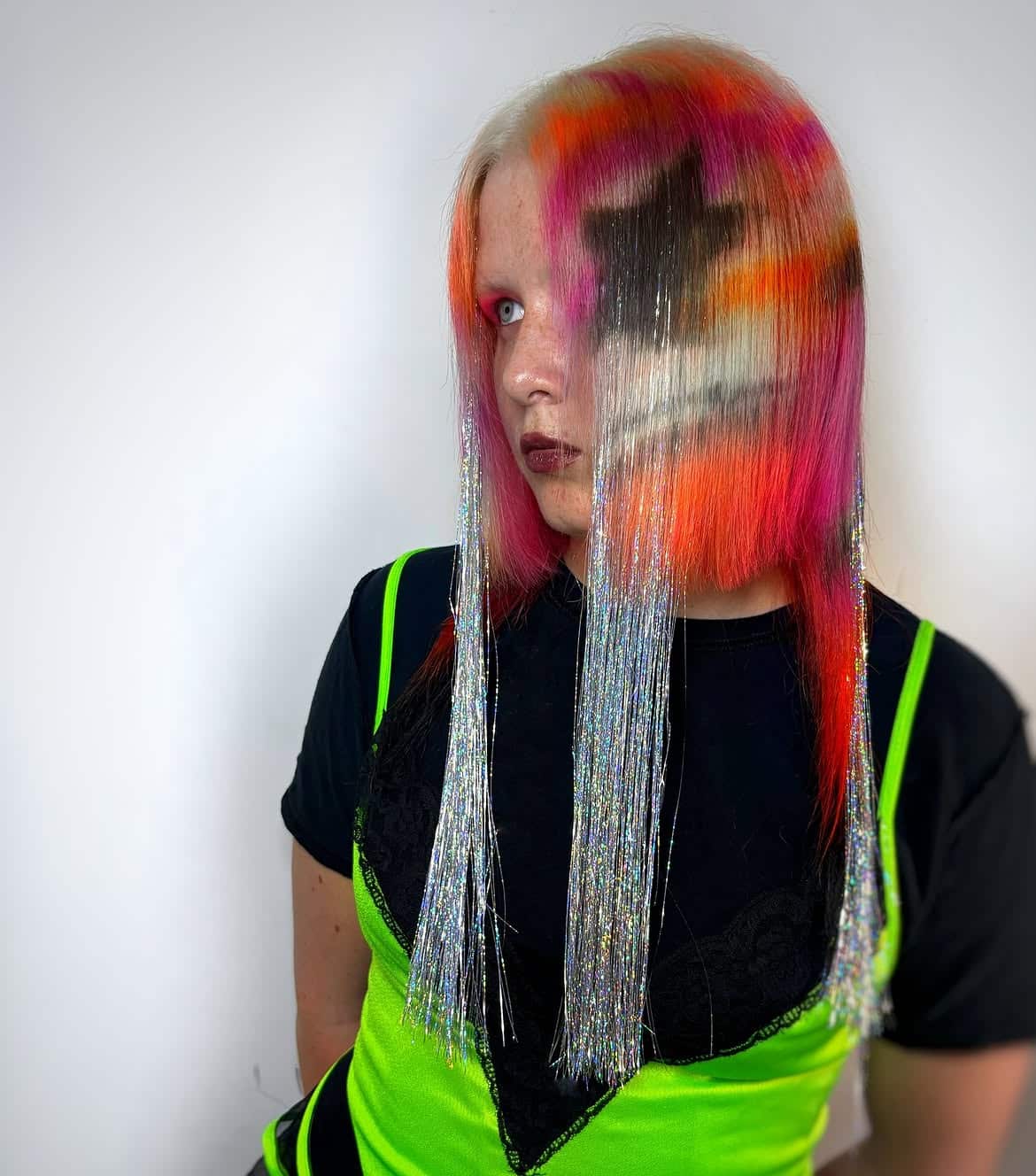 38. Neon Dreams with Sparkle Highlights