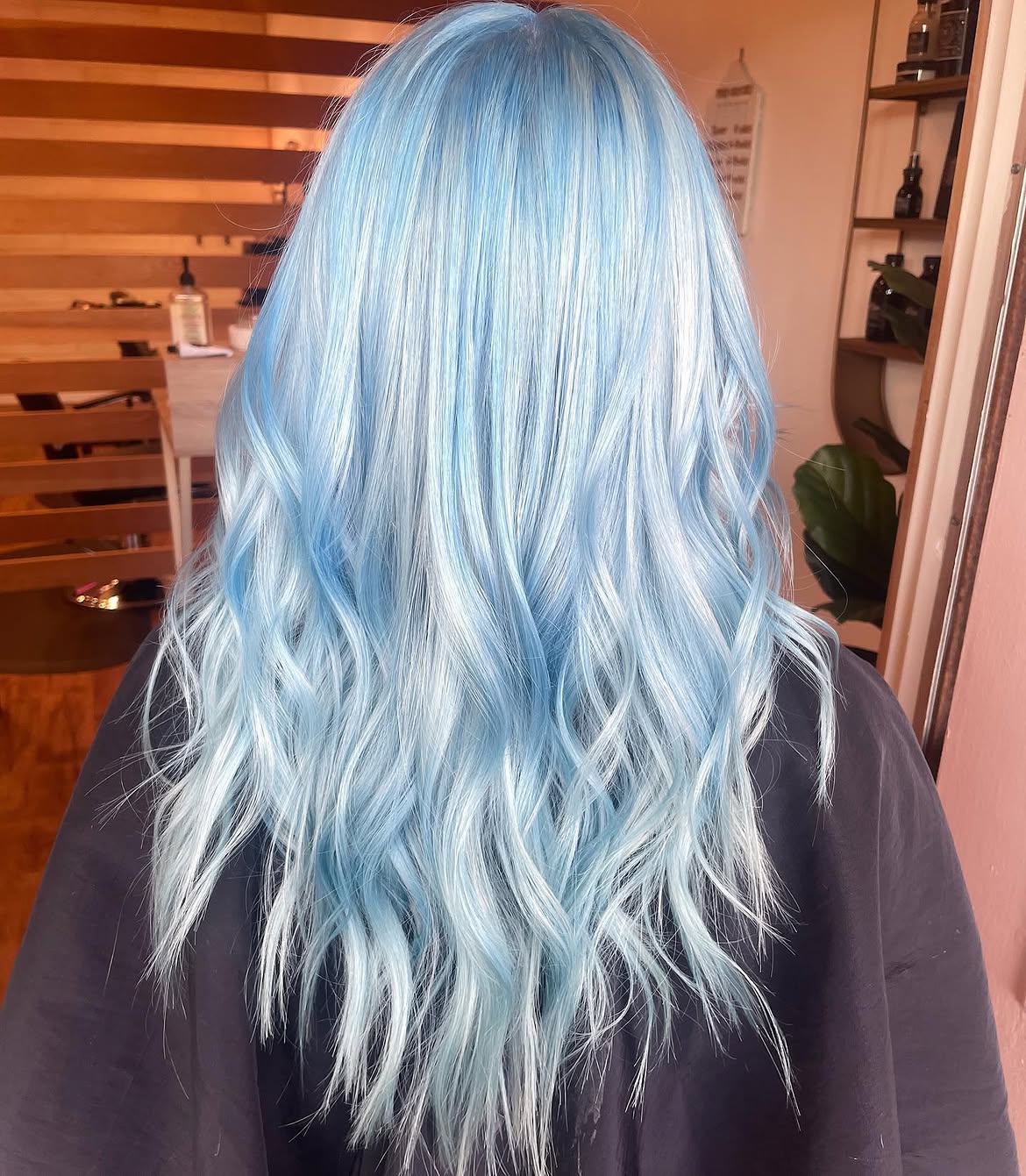 26. Pastel Blue Waves with Silvery Shine