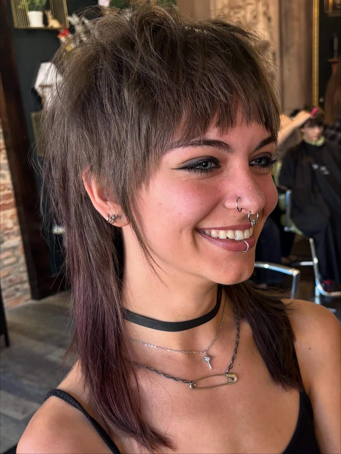 33. Piecey Micro-Bang Shag Mullet