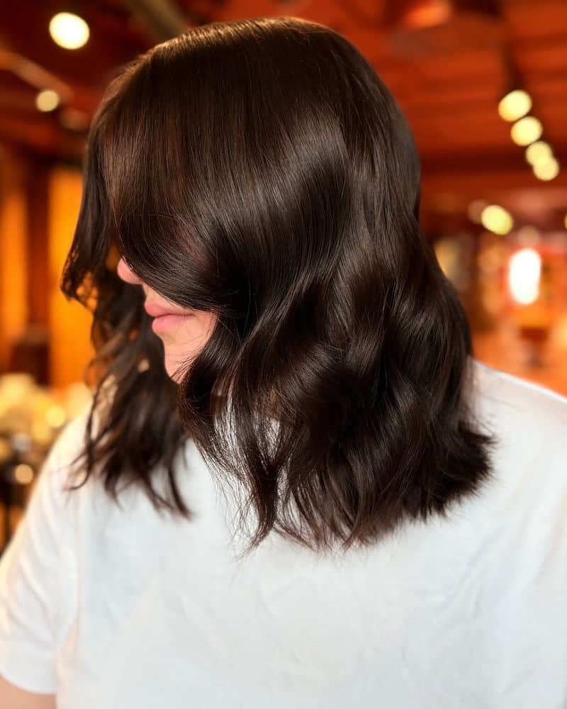 32. Polished Waves with Deep Espresso Tones