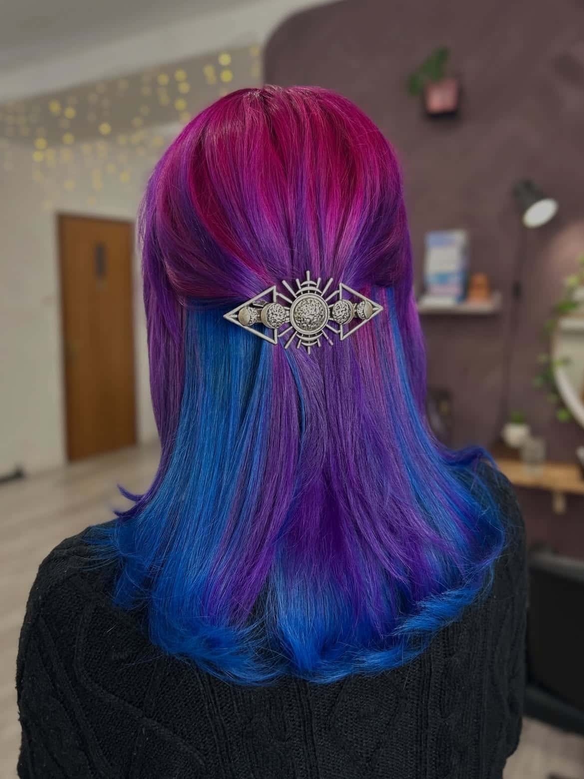 42. Radiant Pink and Blue Fusion