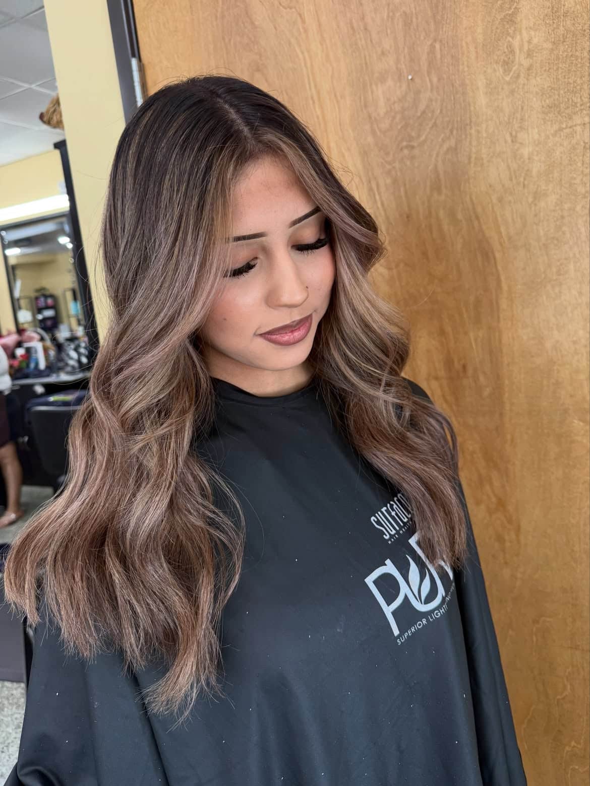 12. Rooted Ash Honey Balayage