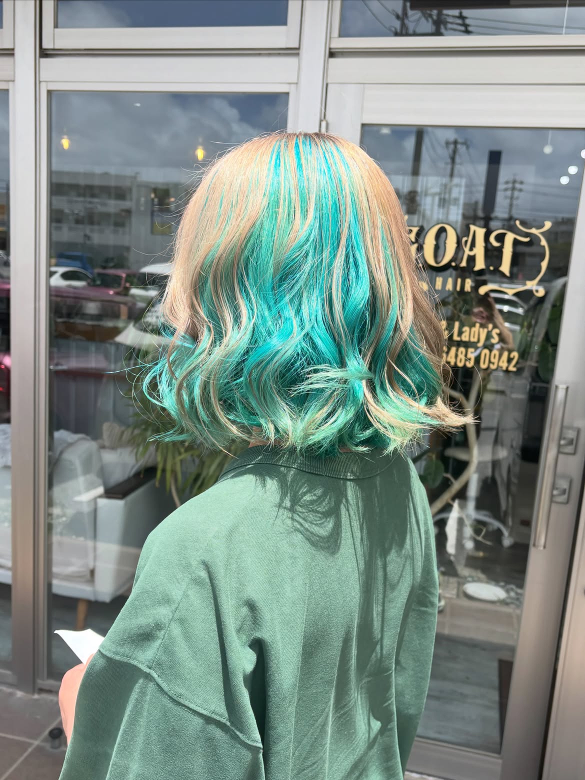 23. Sandy Blonde with Hidden Turquoise Under-Layers