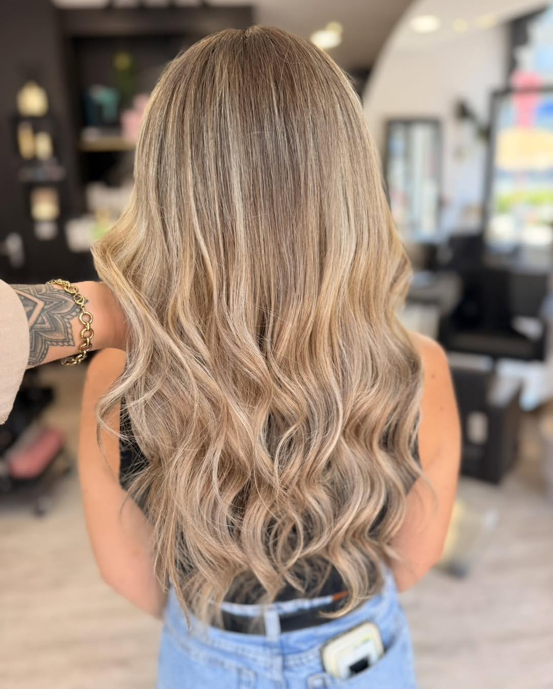 47. Sandy Bronde Balayage with Loose Mermaid Waves