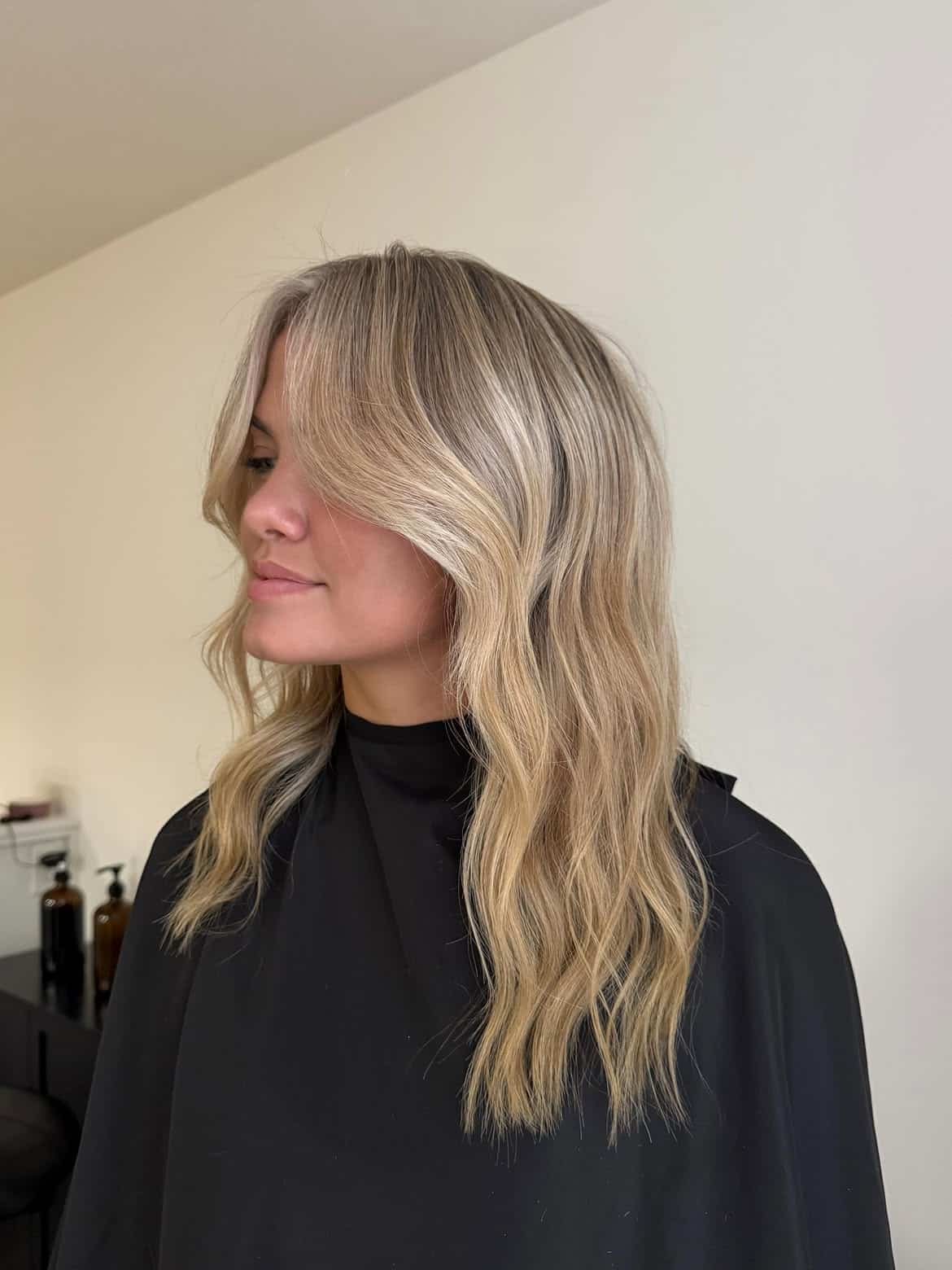 35. Shadow Root Waves with Curtain Bangs