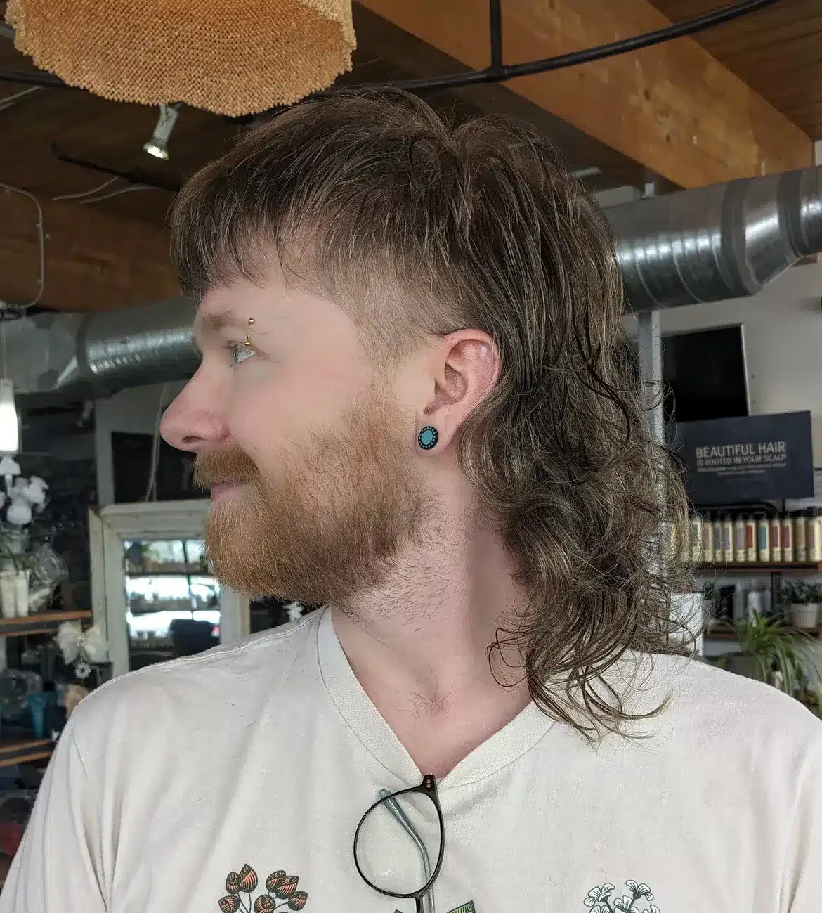19. Shaggy Blonde-Brown Fade Mullet