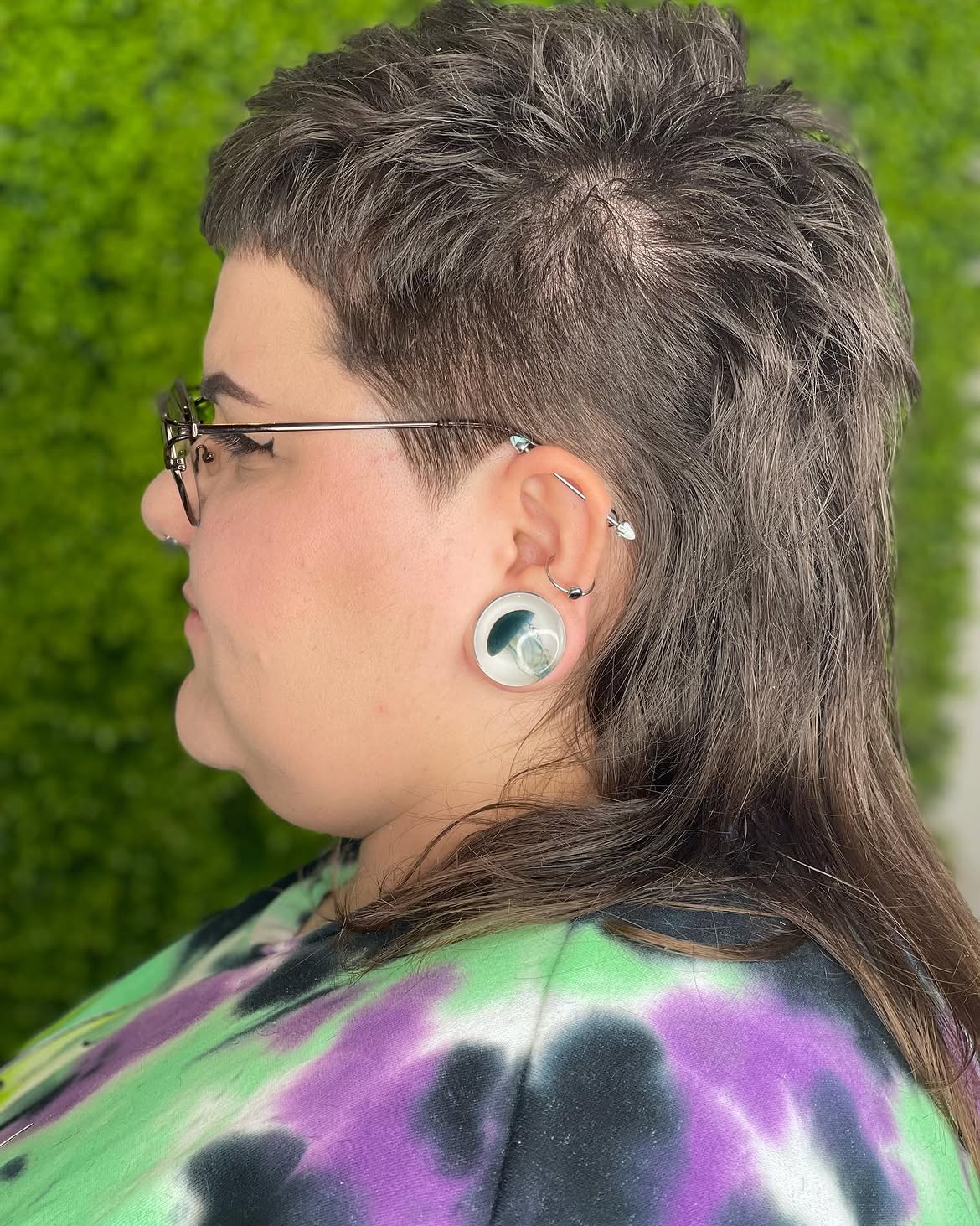 6. Shaved Temple Ash Mullet