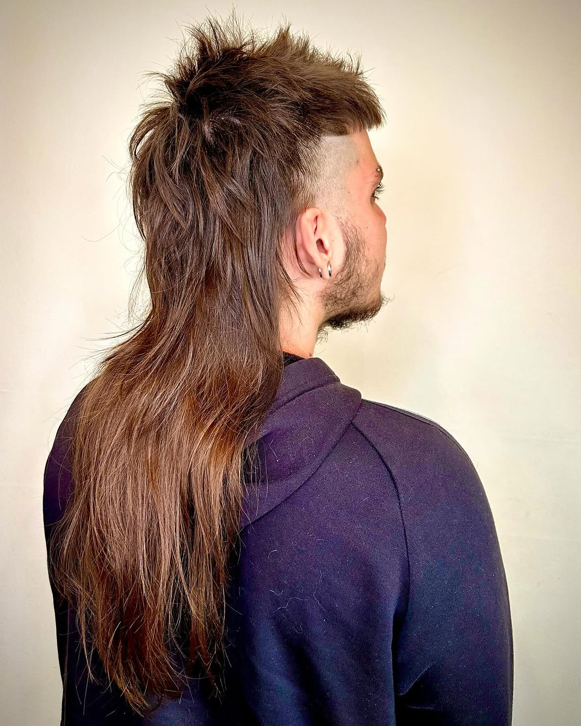 2. Shaved Temple Long Mullet