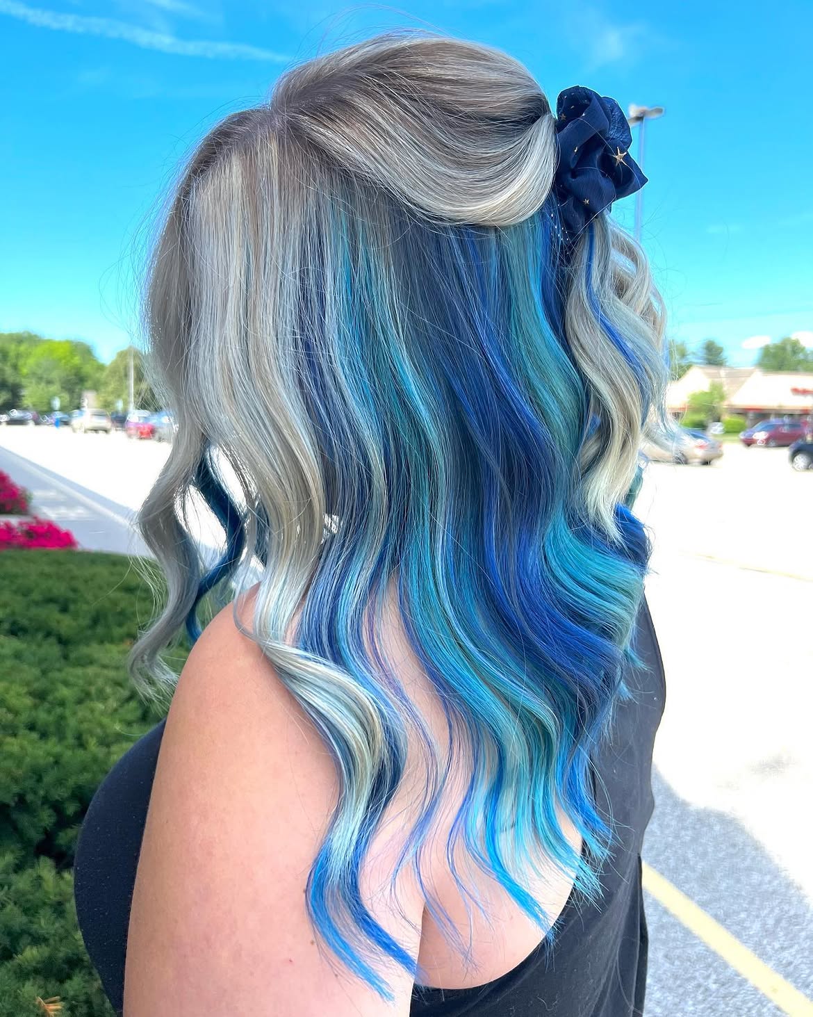 22. Silver Roots with Cobalt Blue Waves