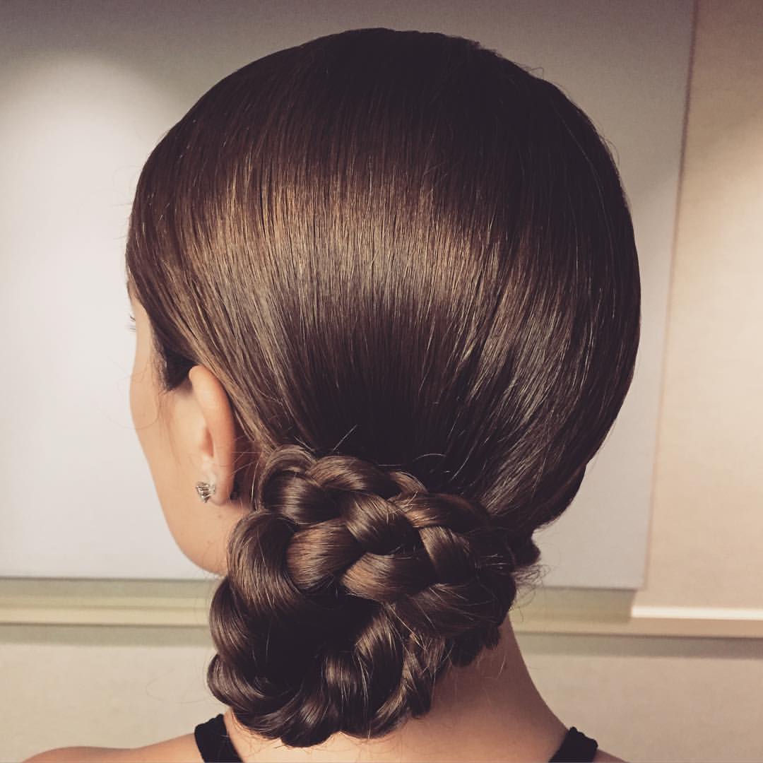 6. Sleek Braided Low Bun