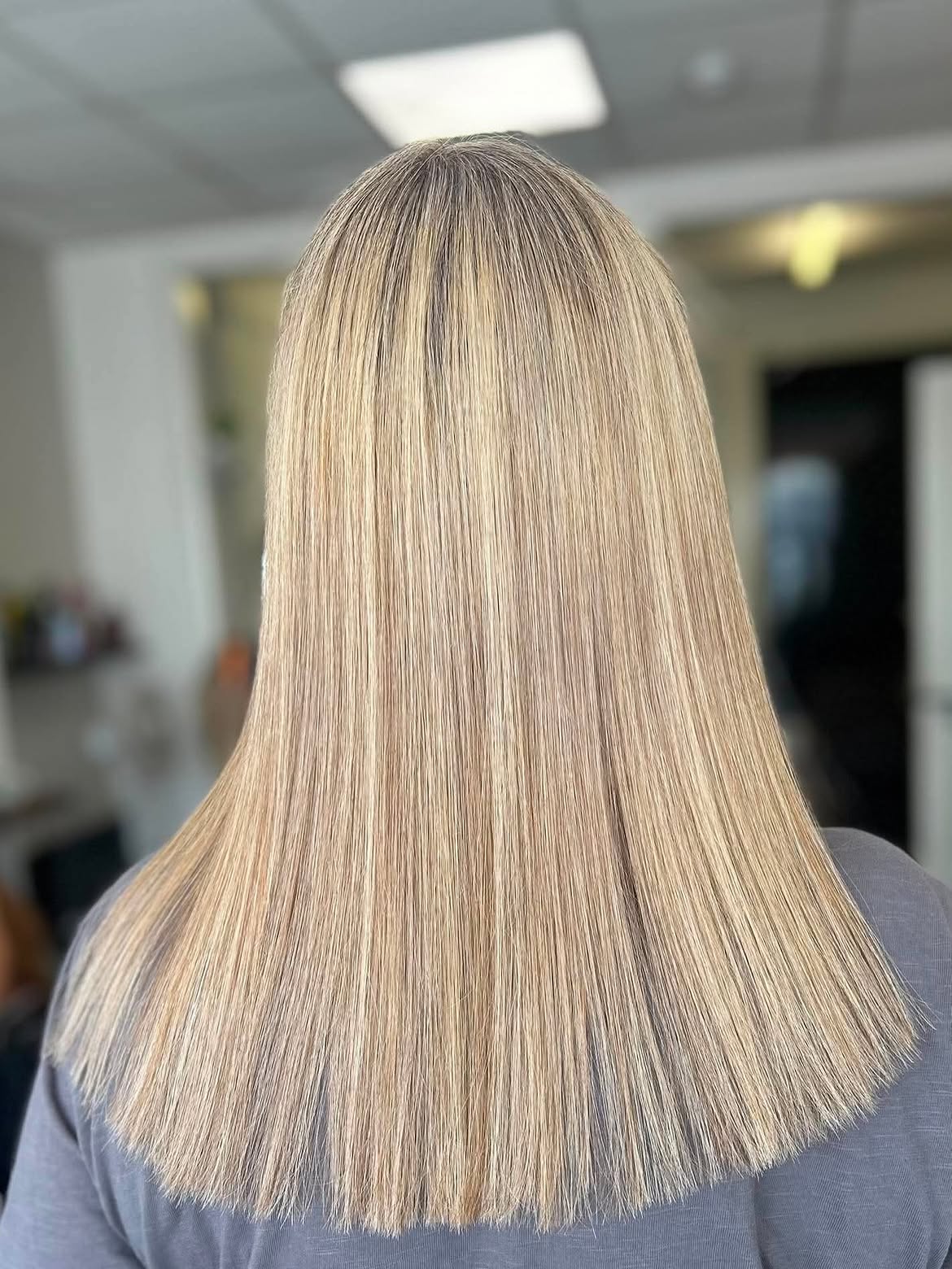 16. Sleek Honey and Vanilla Balayage