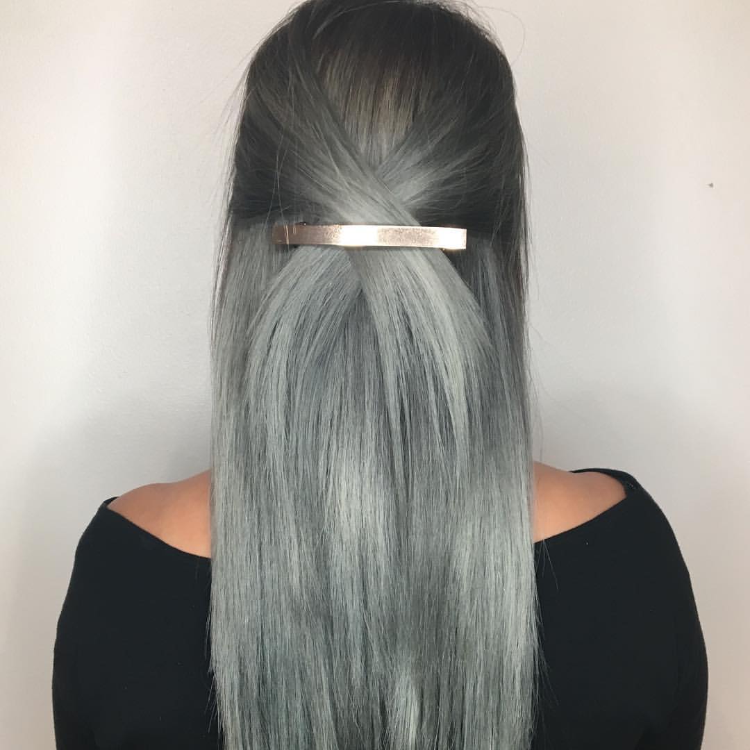 29. Sleek Silver Half-Up Barrette