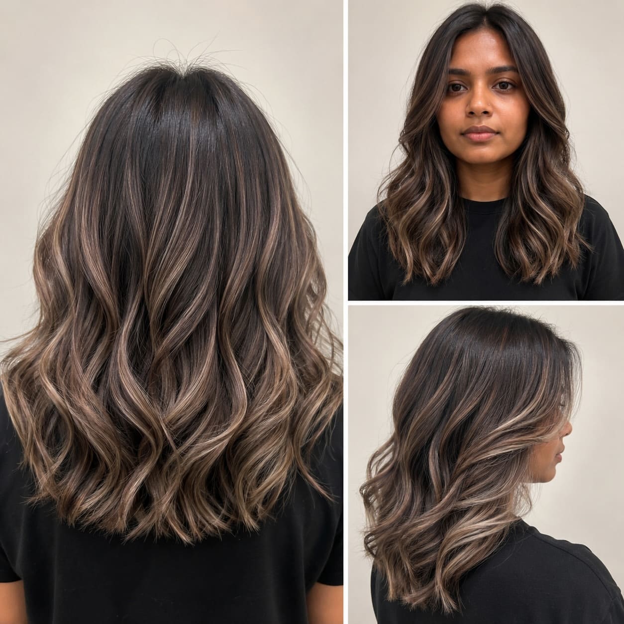 5. Smoky Ash Balayage Waves