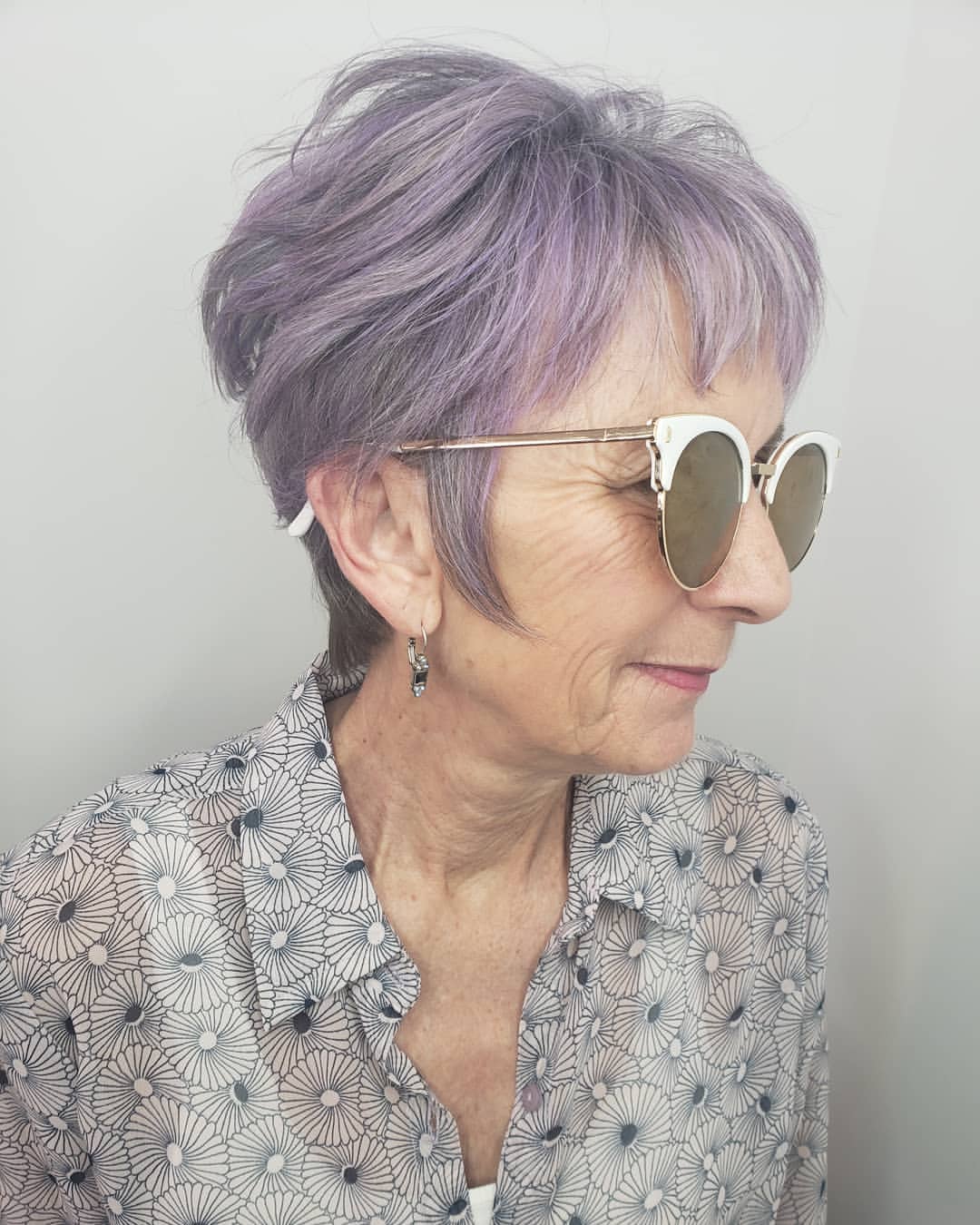 11. Smoky Lavender Textured Pixie