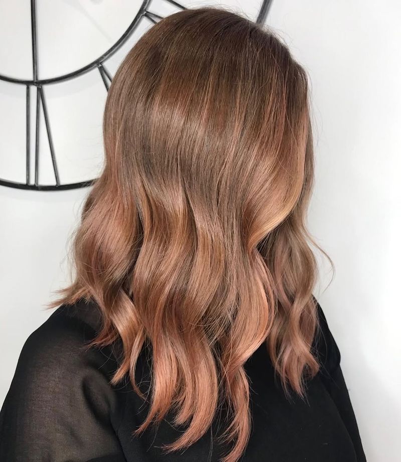 17. Smoky Rose Gold Waves