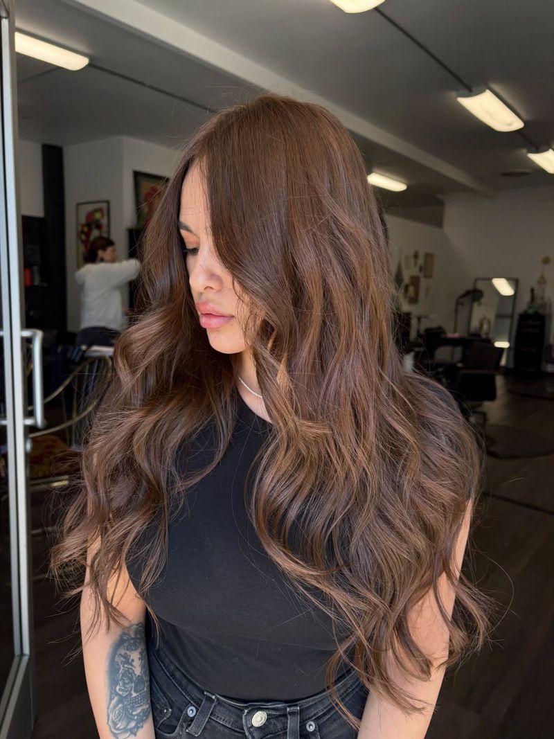 20. Soft Chestnut Waves