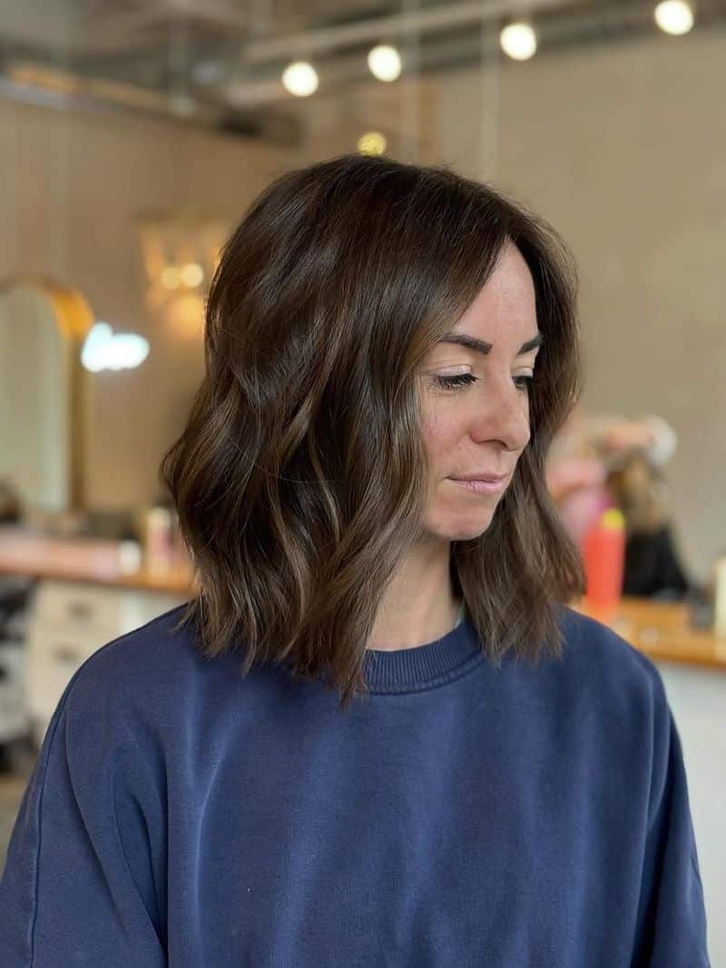 8. Soft Chestnut Waves