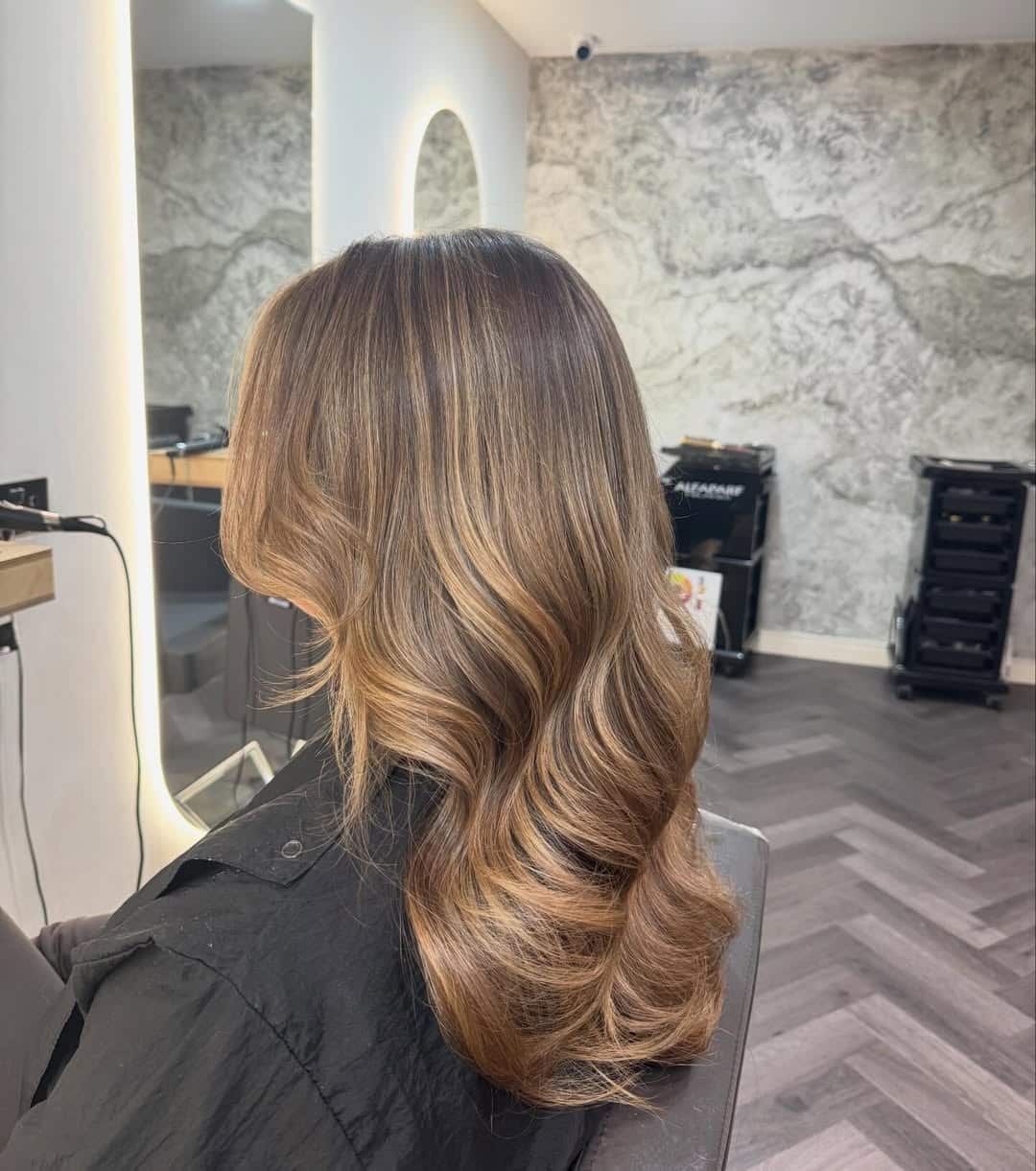 40. Soft Chestnut and Golden Waves