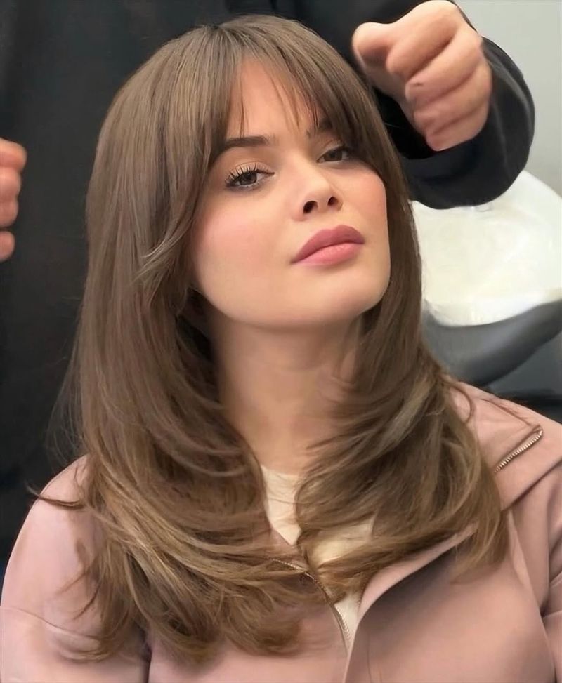 35. Soft Layered Chestnut Blowout
