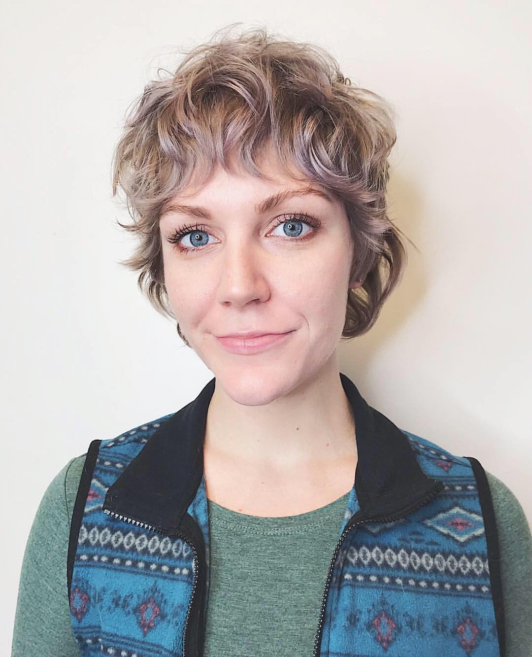 11. Soft Wavy Pixie Mullet with Wispy Bangs
