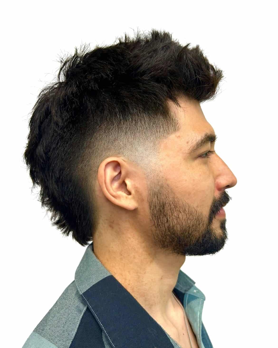 9. Spiky High Fade Mullet
