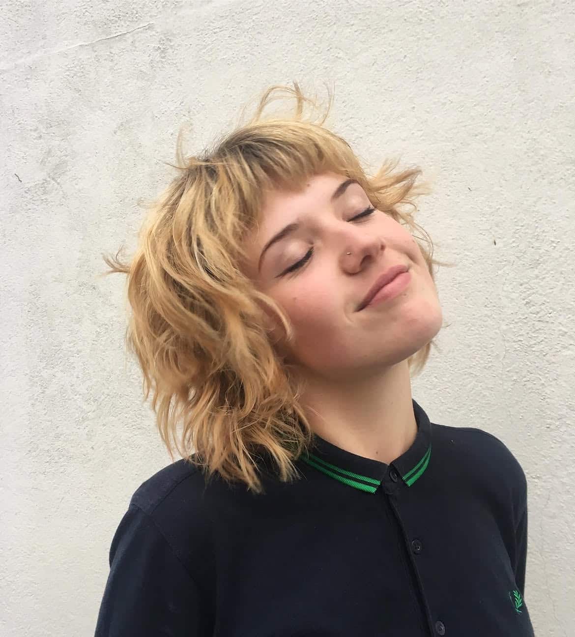 19. Spun-Gold Shag with Micro Bangs