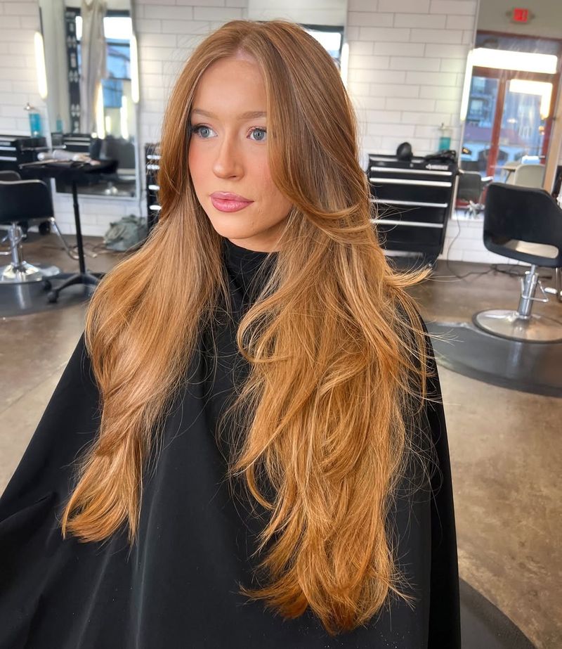 3. Strawberry Blonde Copper Wolf Cut