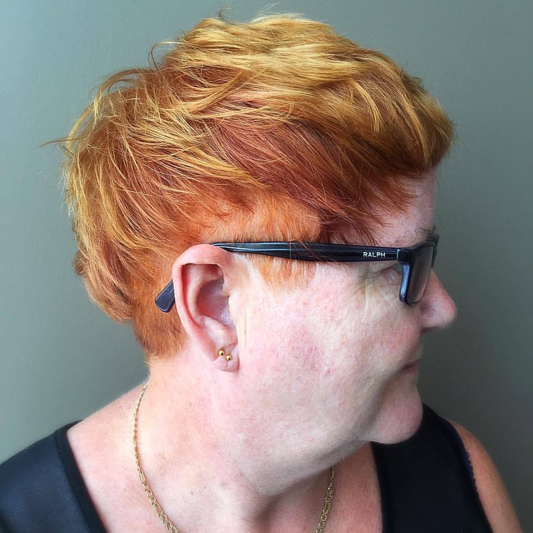 21. Sunset Copper Pixie with Piecey Crown