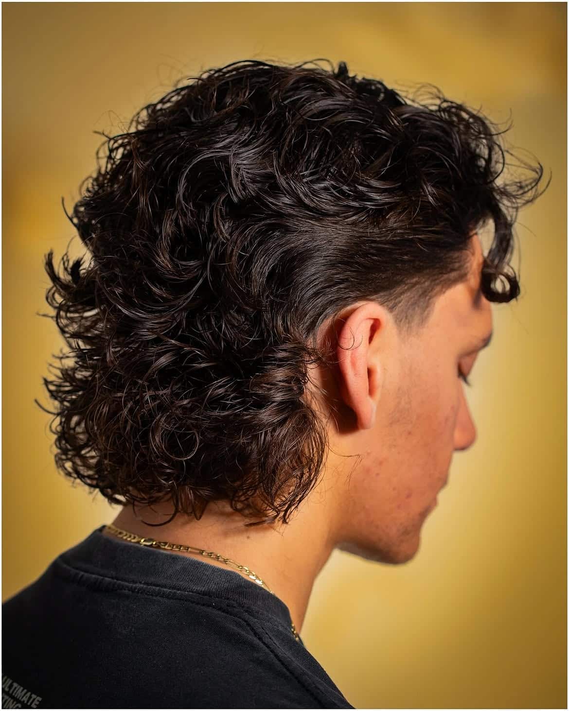3. Tapered Wet-Curl Mullet