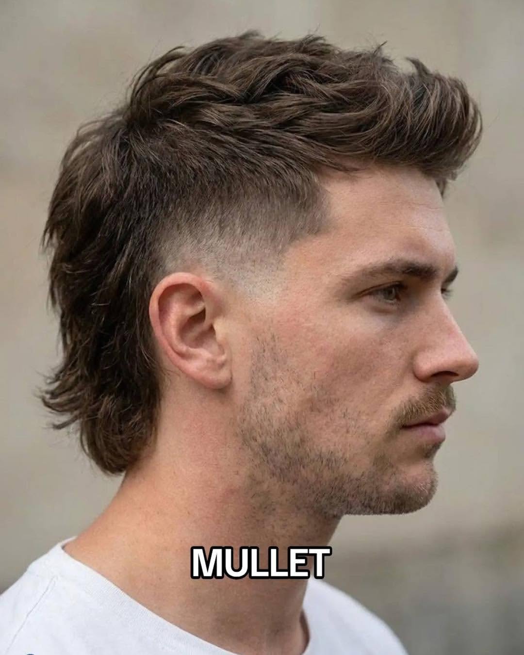 29. Textured High Fade Mullet