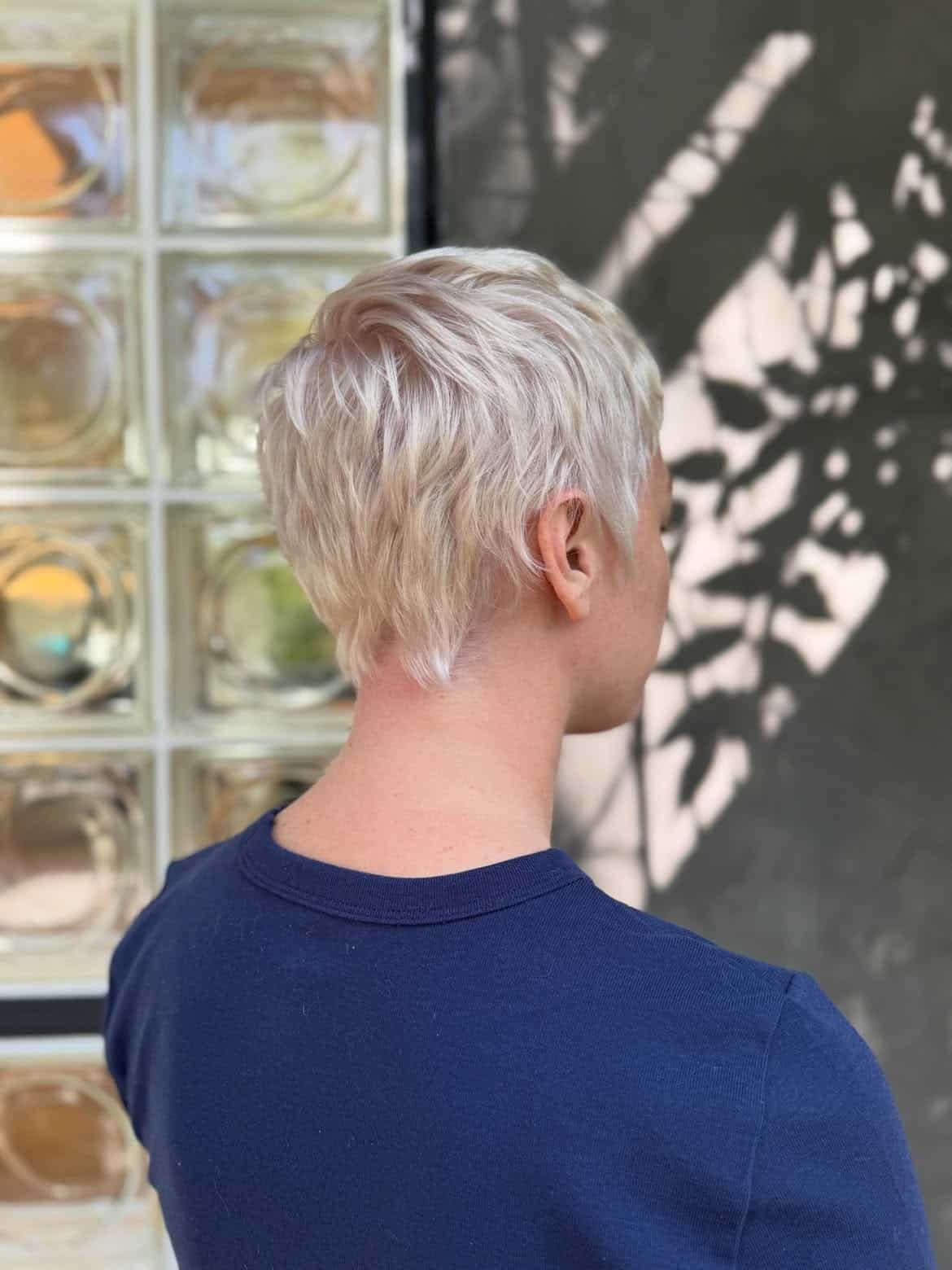 54. Textured Platinum Pixie