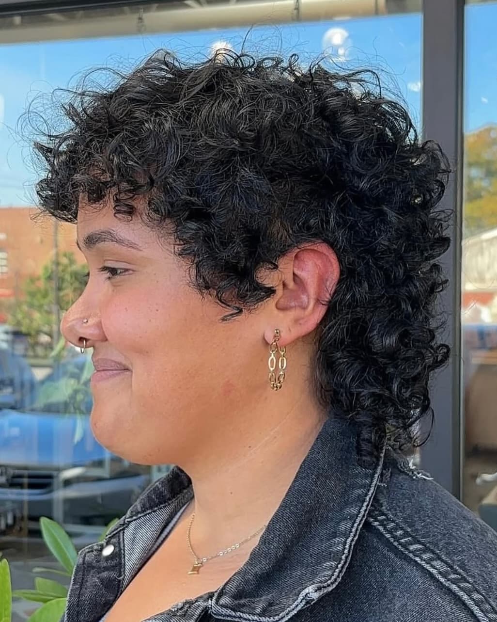 19. Tight Ringlet Shag Mullet