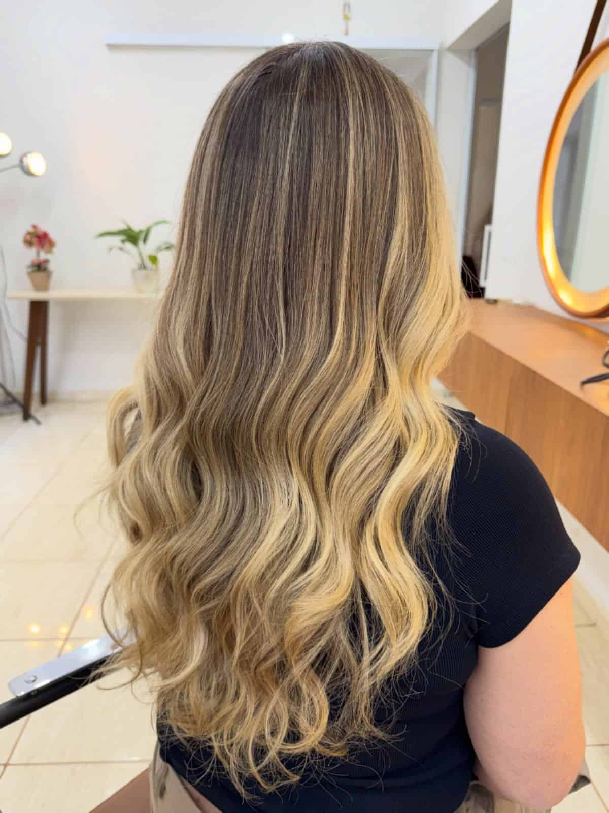 36. Toasted Butter Balayage with Soft Waves