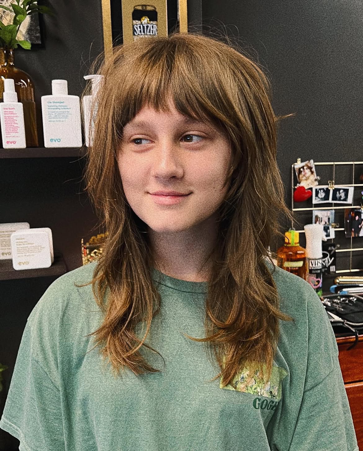 14. Tousled Shag with Bottleneck Fringe