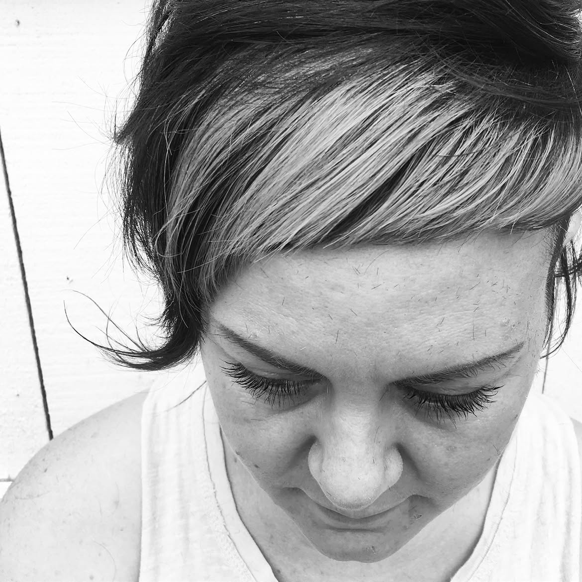 8. Two-Tone Side-Swept Pixie Mullet