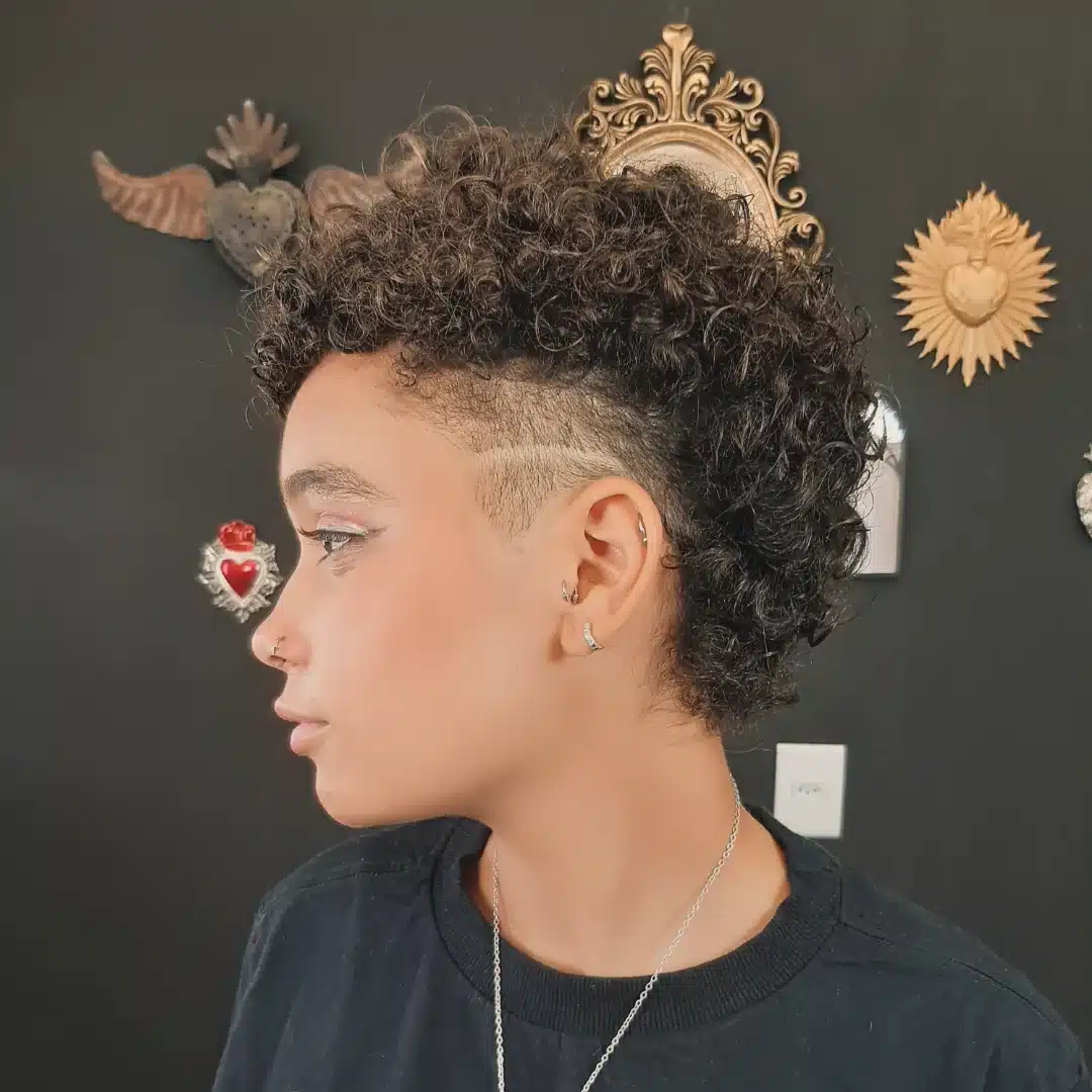 21. Undercut Curly Pixie Mullet