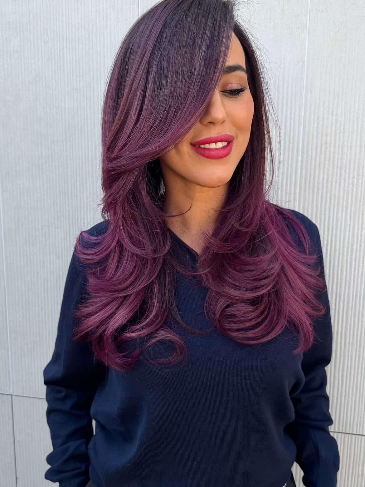 48. Vibrant Layers with Deep Purple Hues