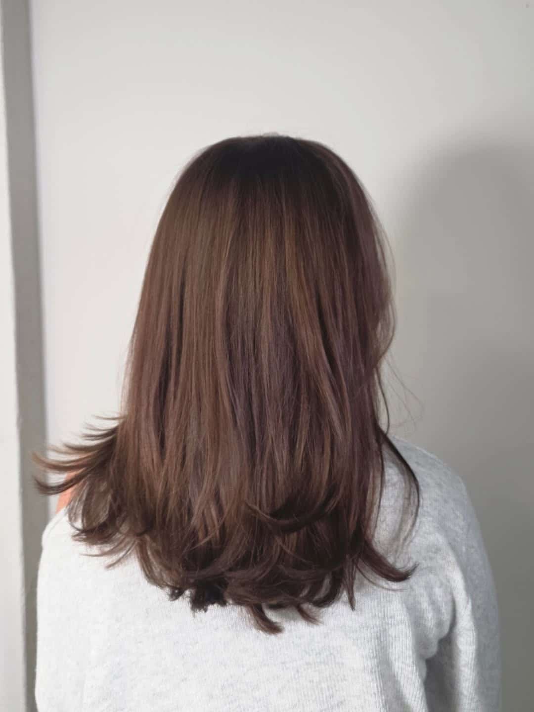 5. Warm Chestnut Layered Blowout