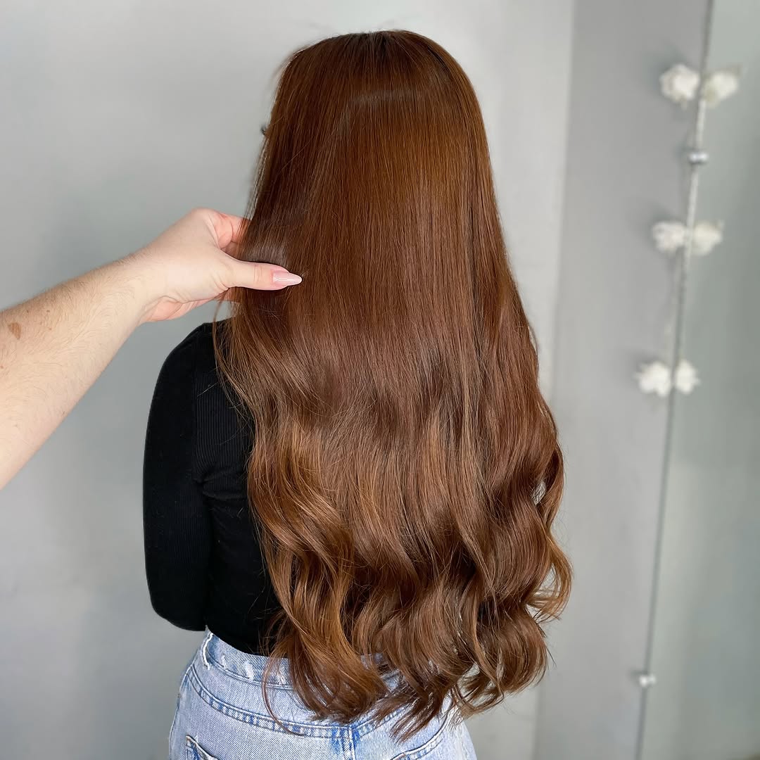 60. Warm Chestnut Waves