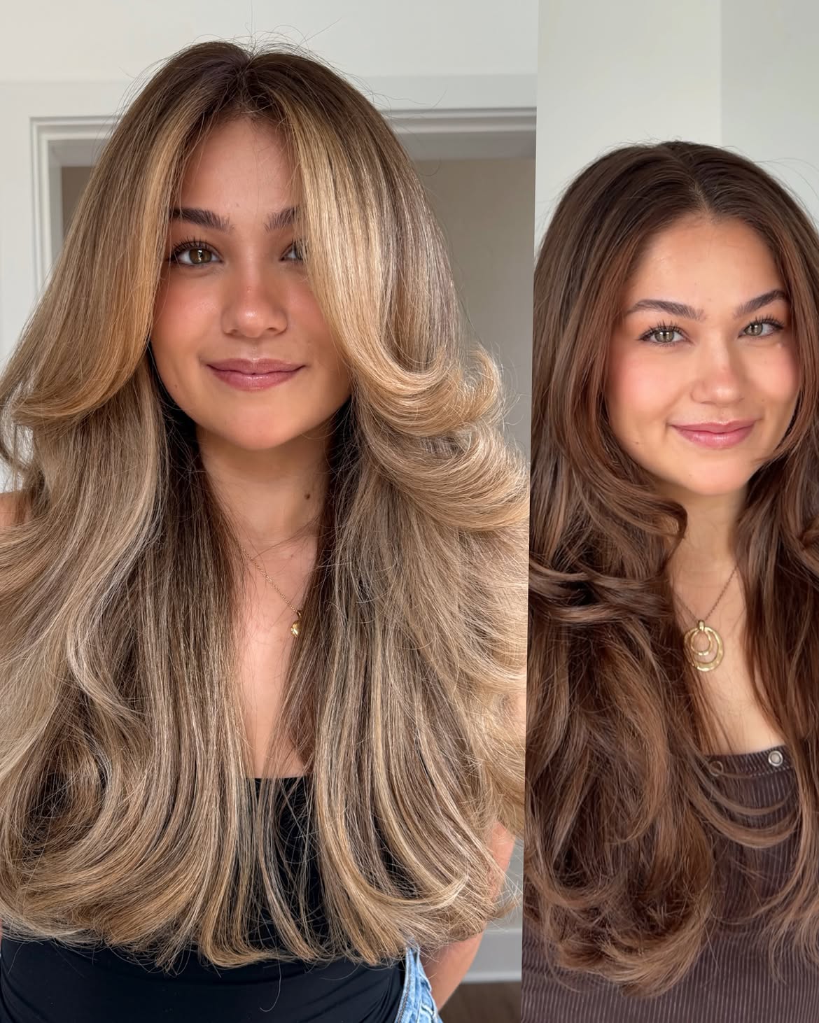 57. Warm Chestnut to Honey Blonde Transformation