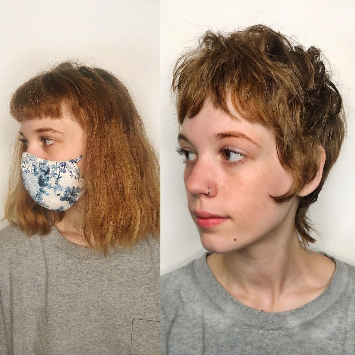 31. Warm Honey Brown Before-and-After Shag