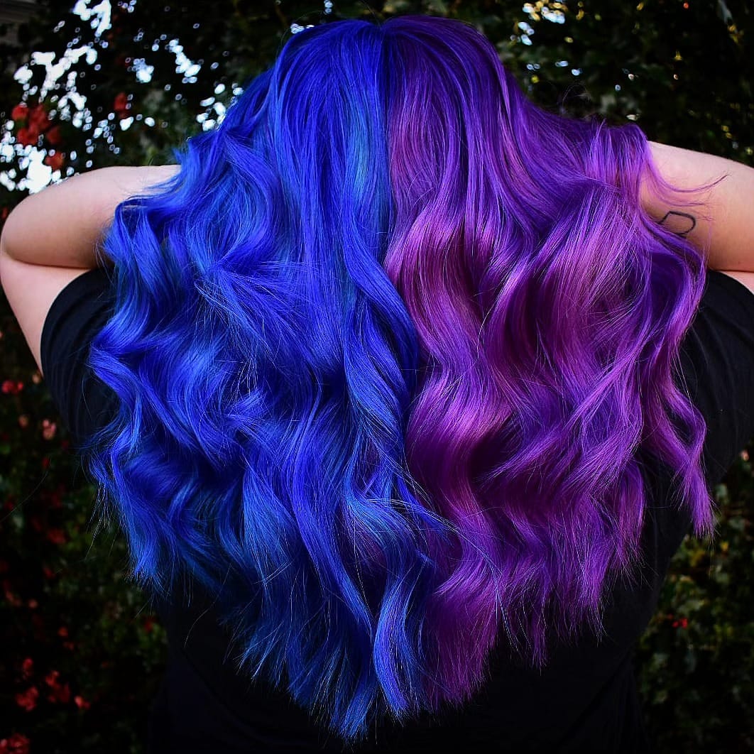 13. Waves of Royal Blue and Plum