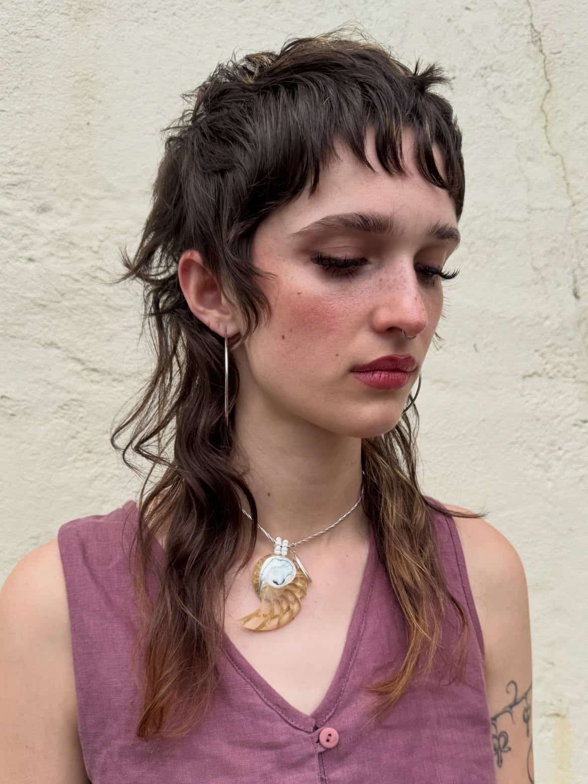 32. Wispy Baby-Bang Shag Mullet