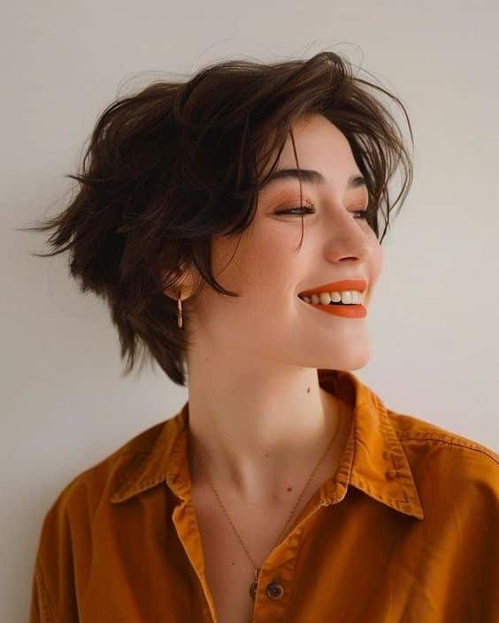 7. Amber Toned Shaggy Pixie Bob