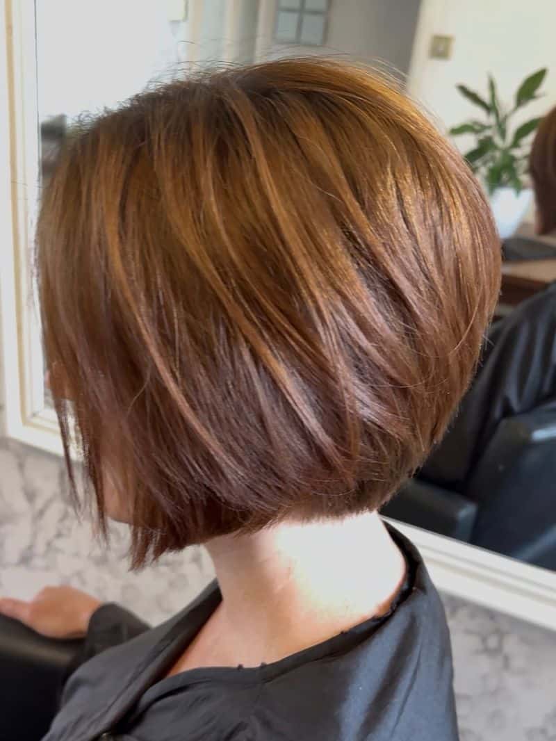 24. Amber Toned Stacked Bob