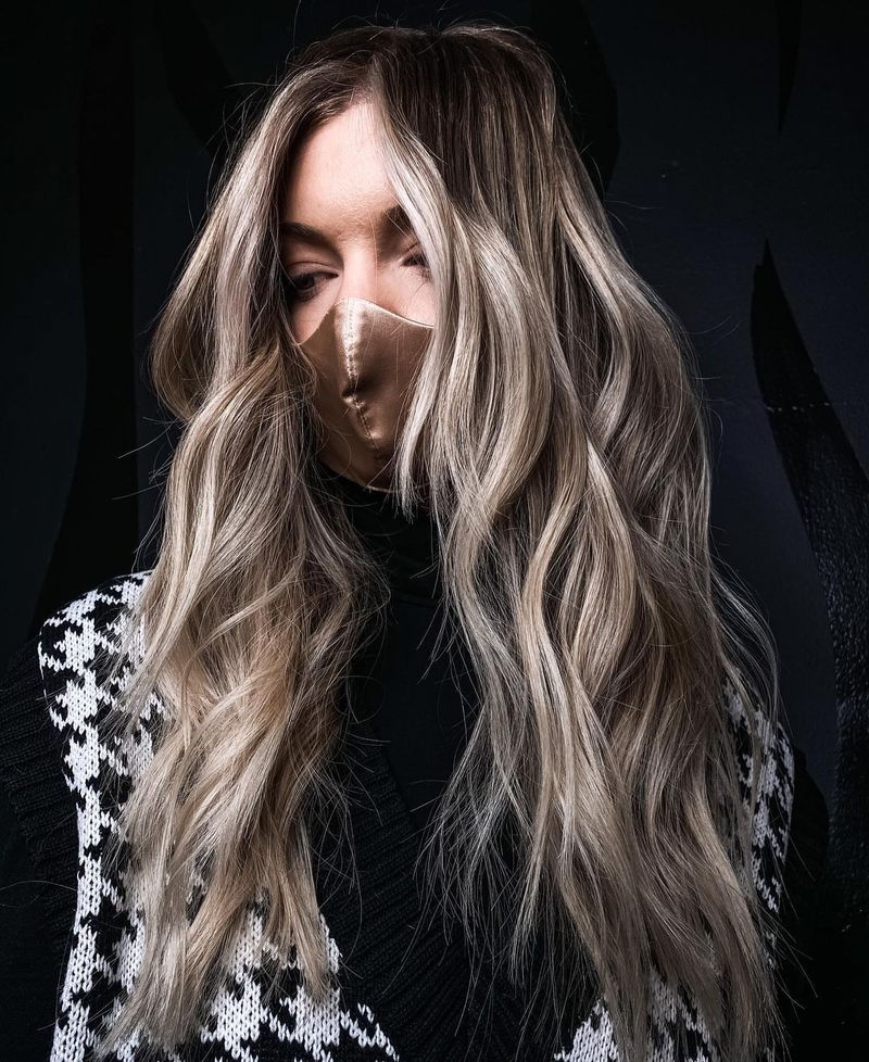 28. Ash Blonde Heavy-Layered Long Shag