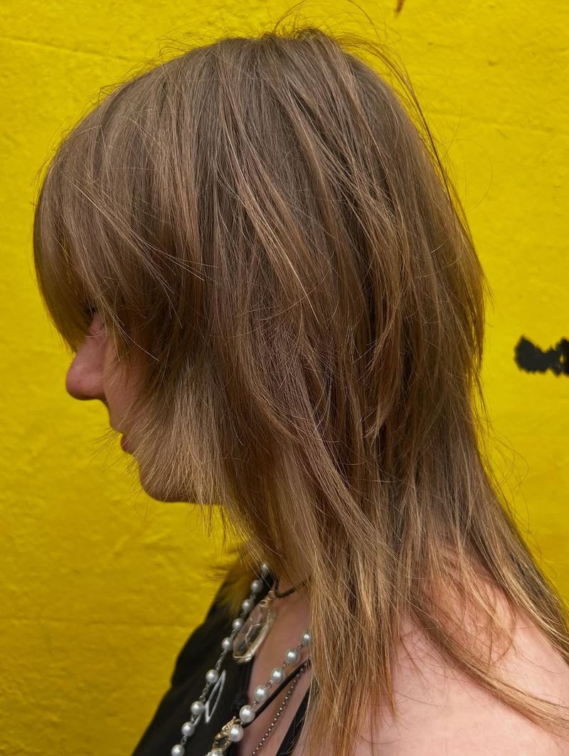 53. Ash Brown Shag with Heavy Crown Layers